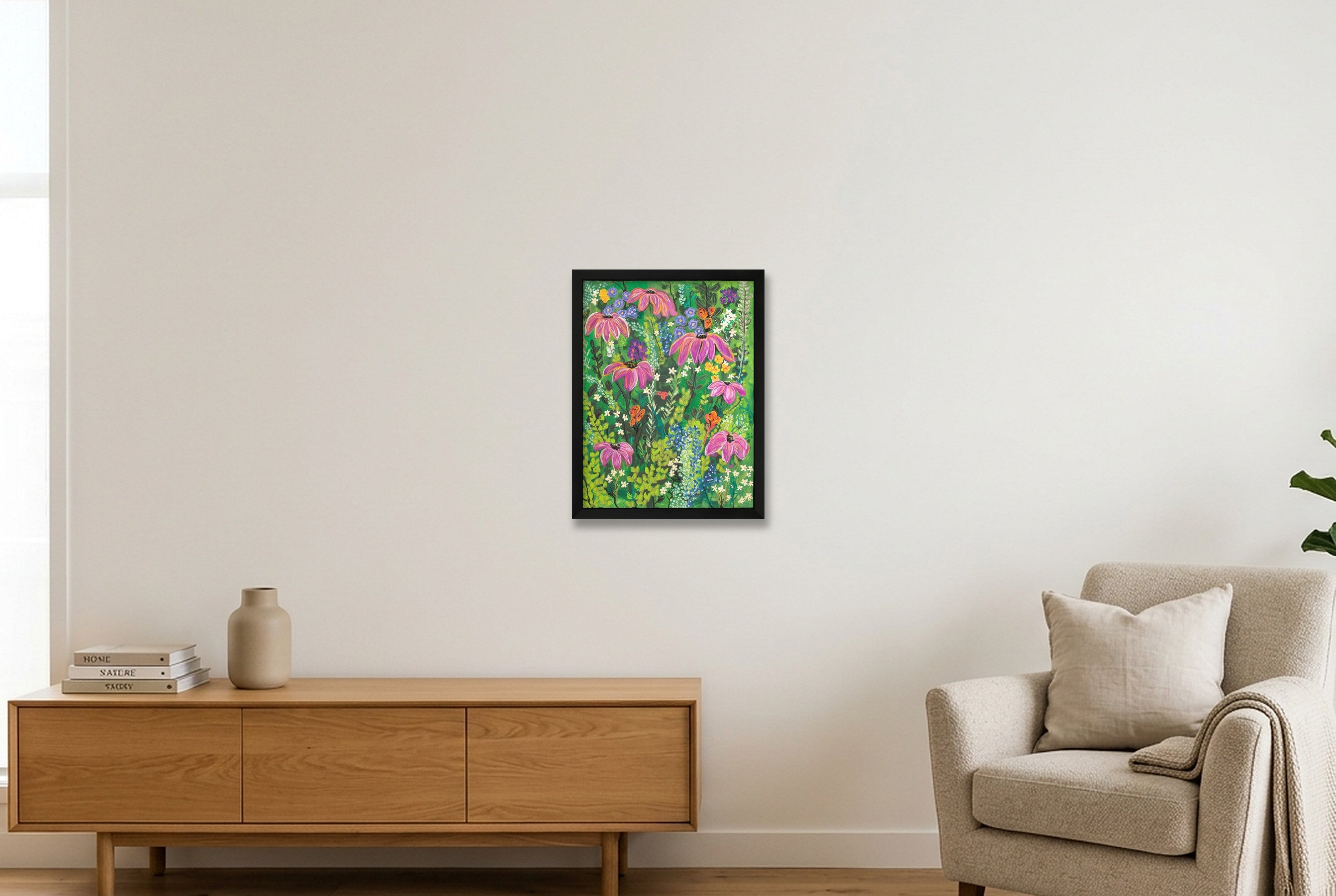 Wildflower Garden I — 30×40cm, 12×16" Black Frame