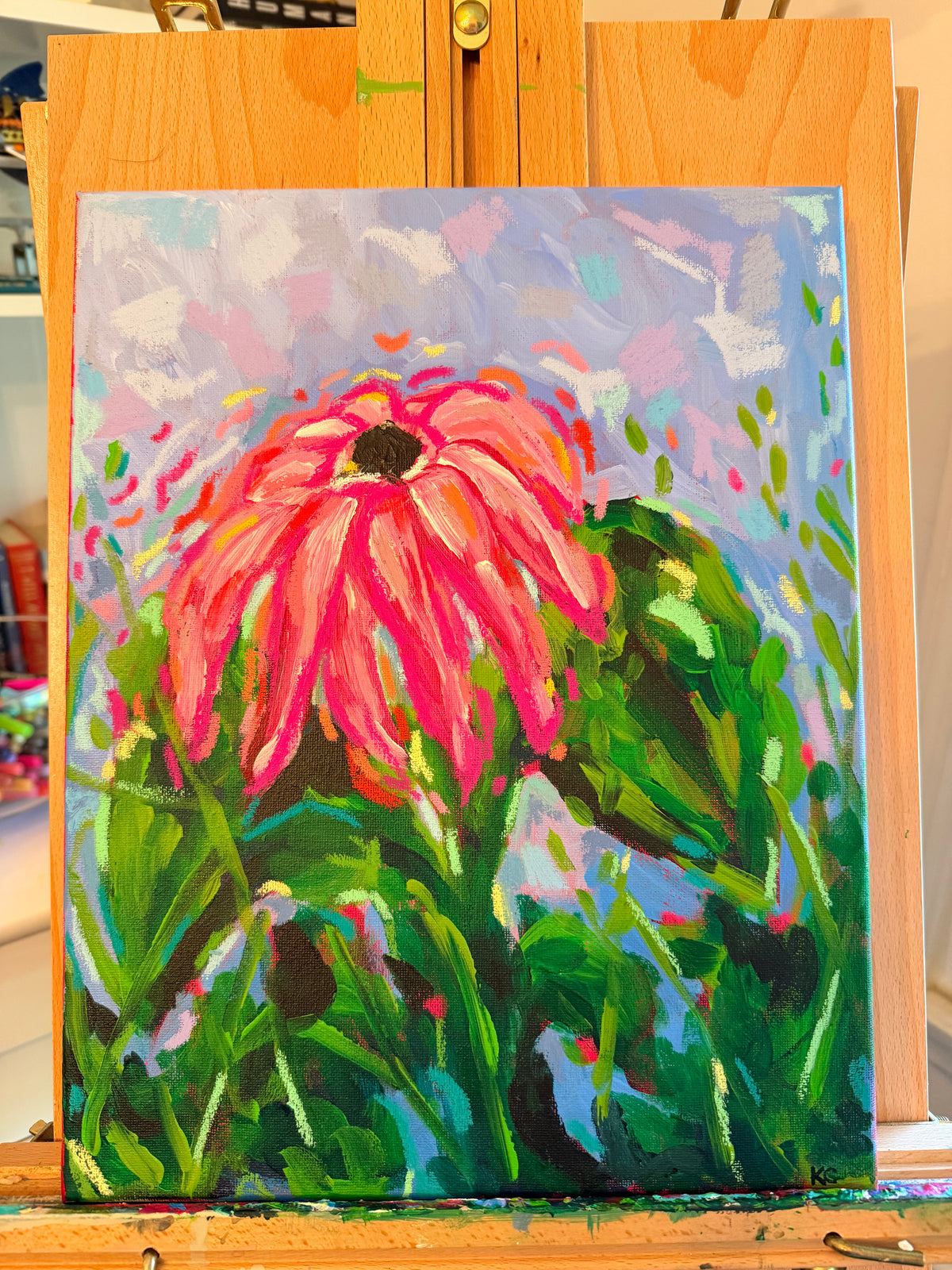 Jazzy Coneflower - Original Painting