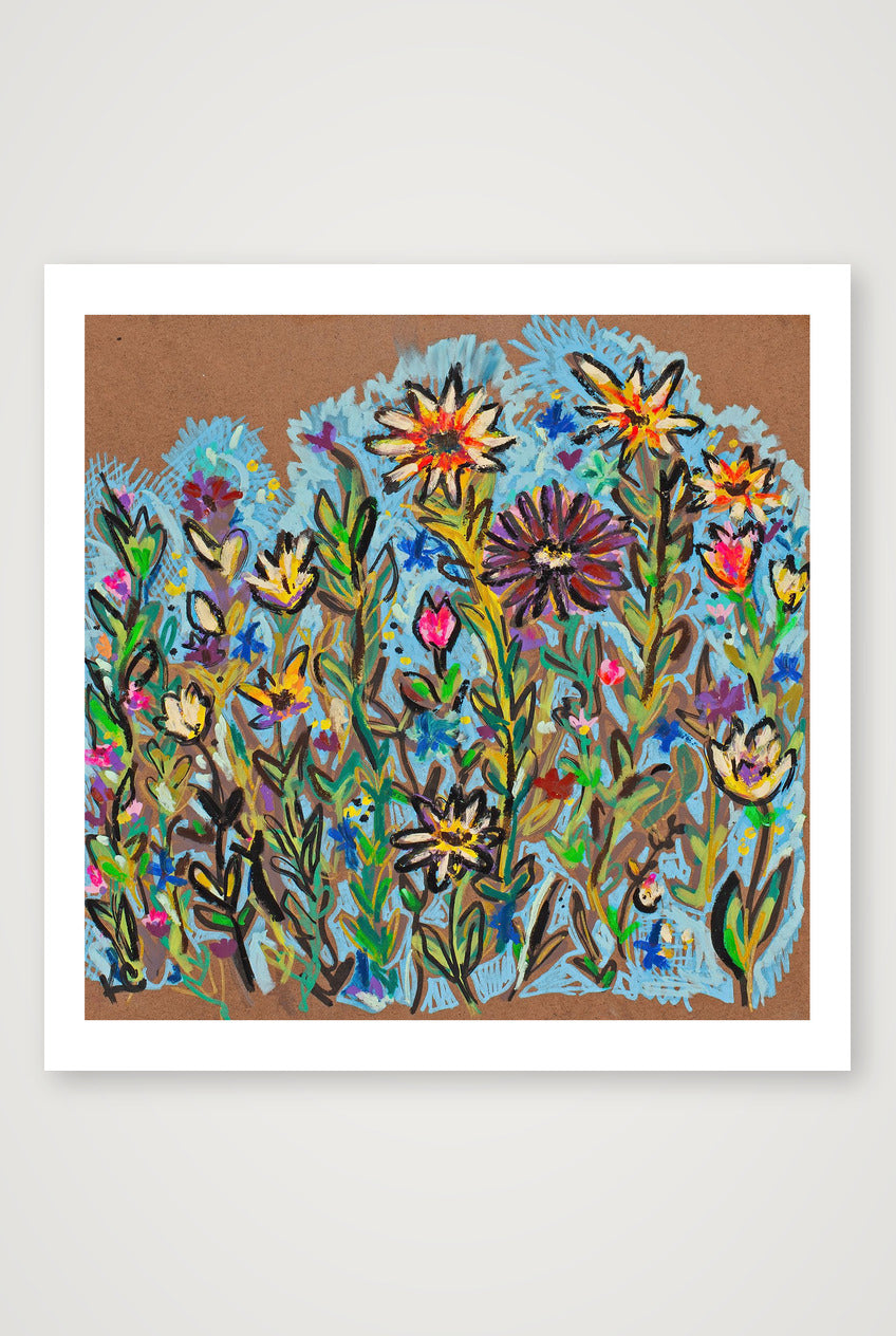 Flower Sketch - 600dpi — 40×40cm, 16×16" Print only