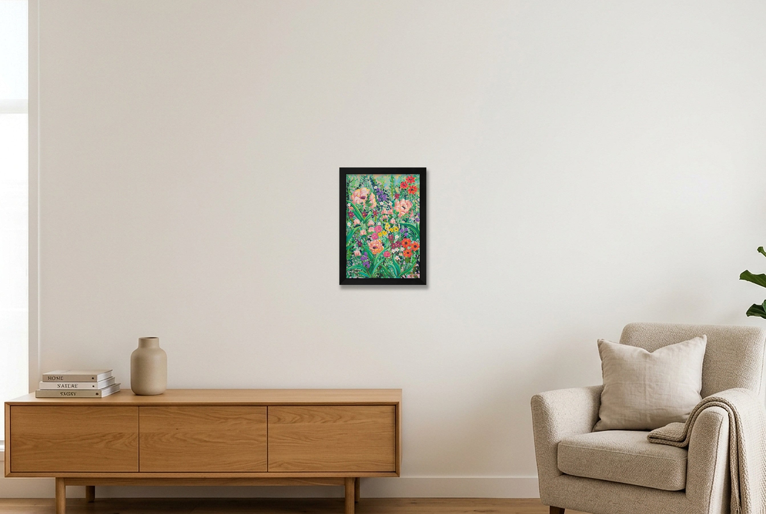 Cottage Garden I — A4 (21×30cm, 8×12") Black Frame