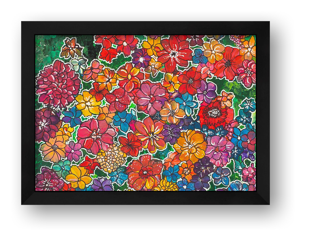 A Pop of Flowers — framed