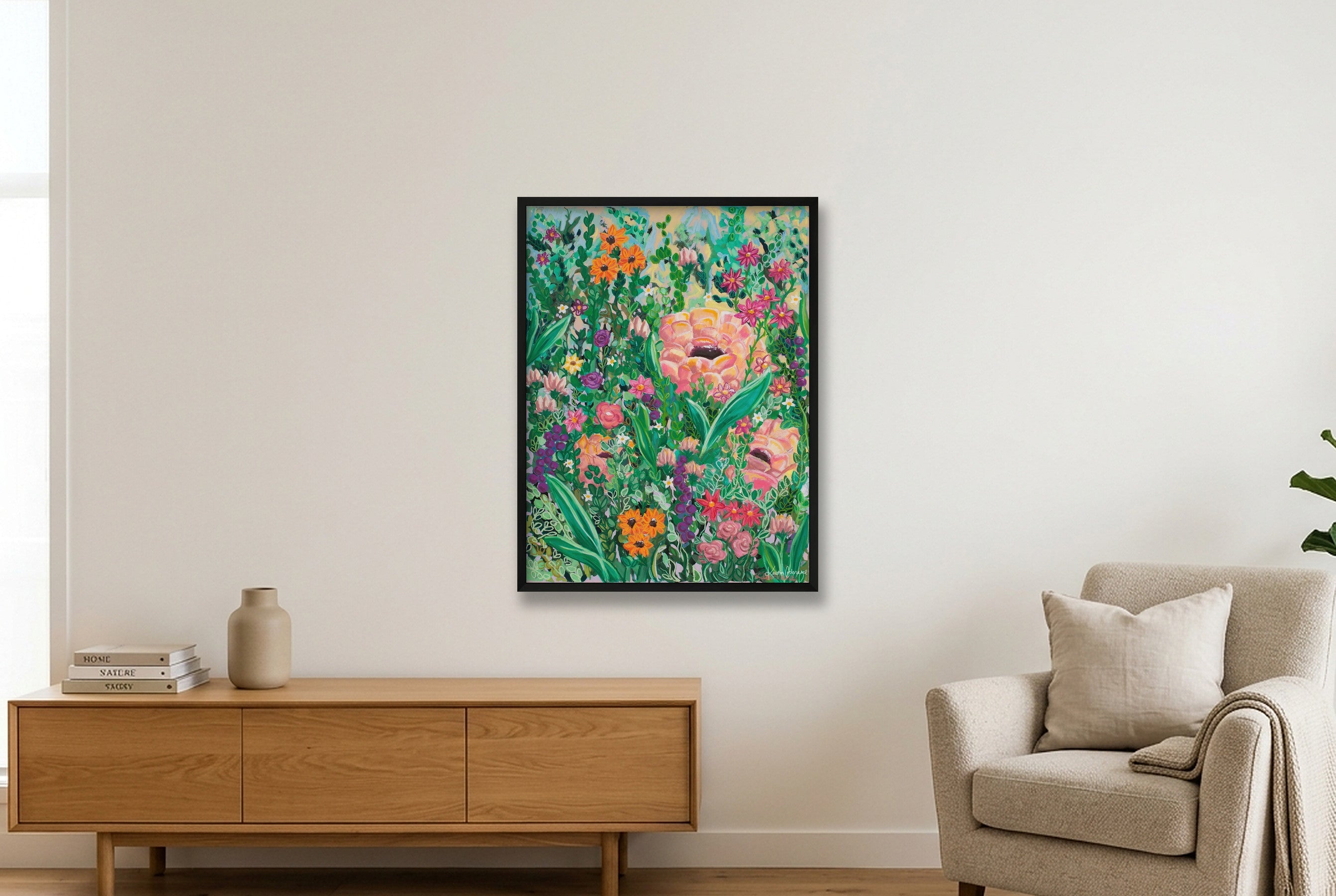 Cottage Garden II — 60×80cm, 24×31" Black Frame
