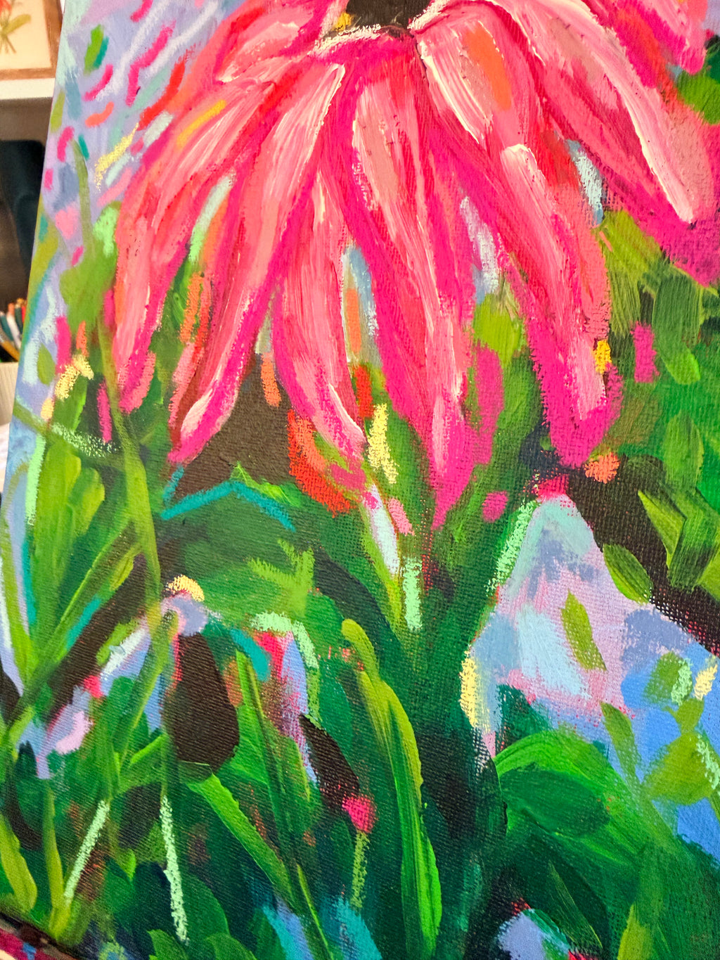 Jazzy Coneflower - Original Painting