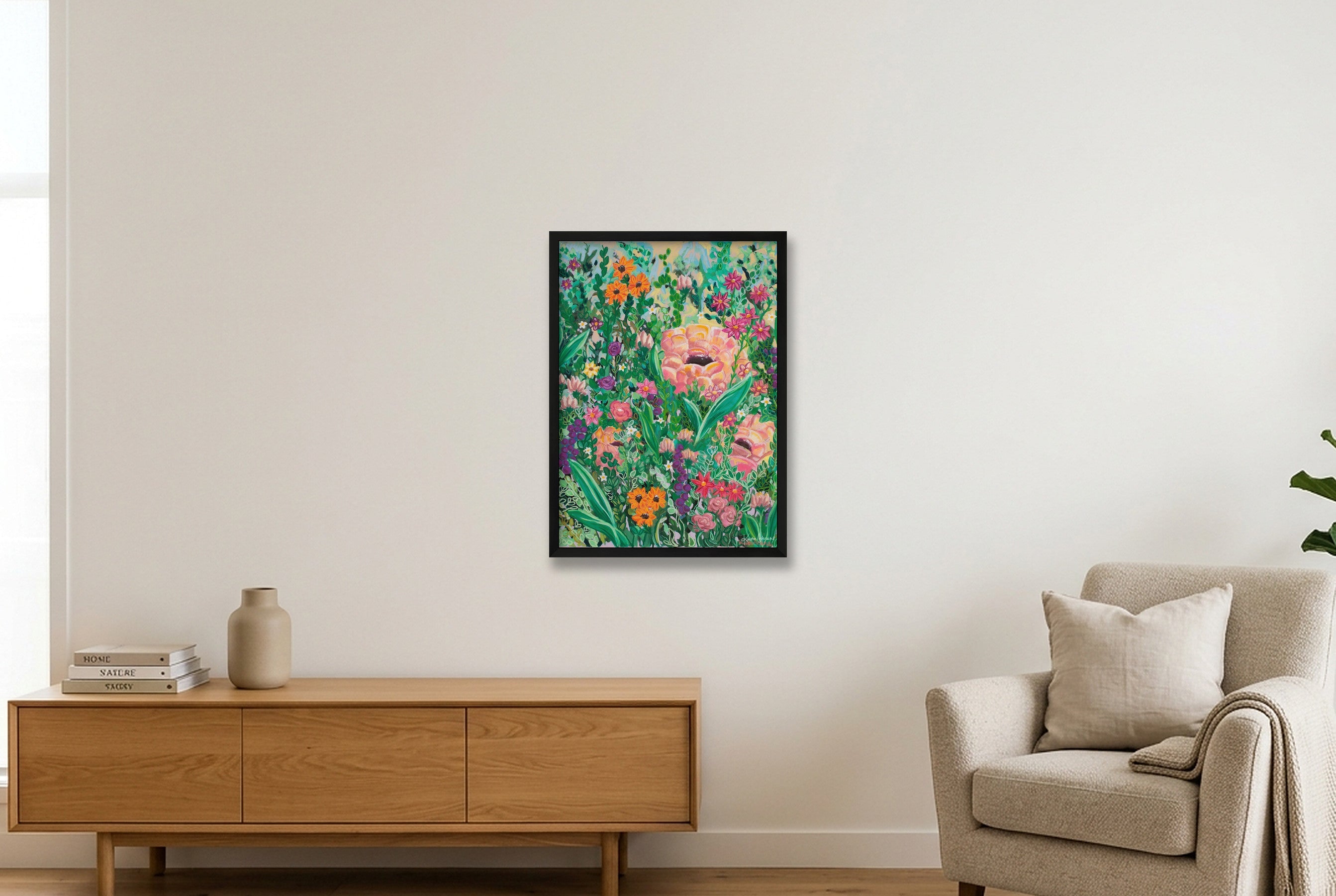 Cottage Garden II — 42×59cm, 17×23" Black Frame