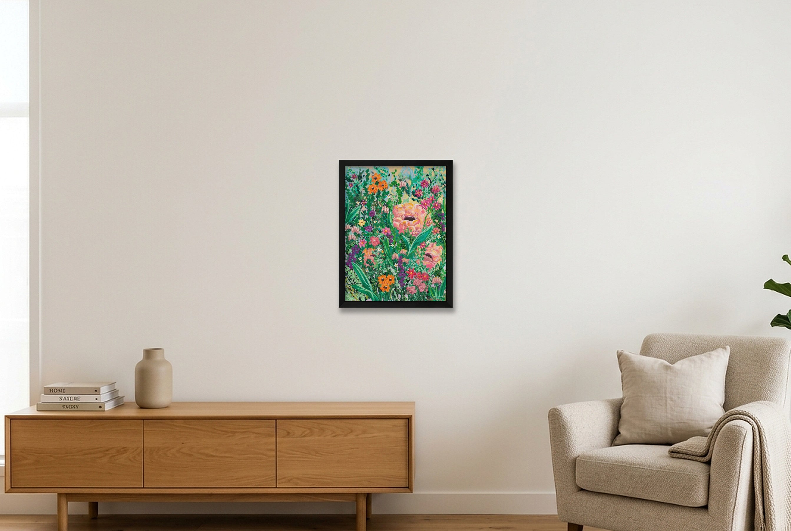 Cottage Garden II — 30×40cm, 12×16" Black Frame