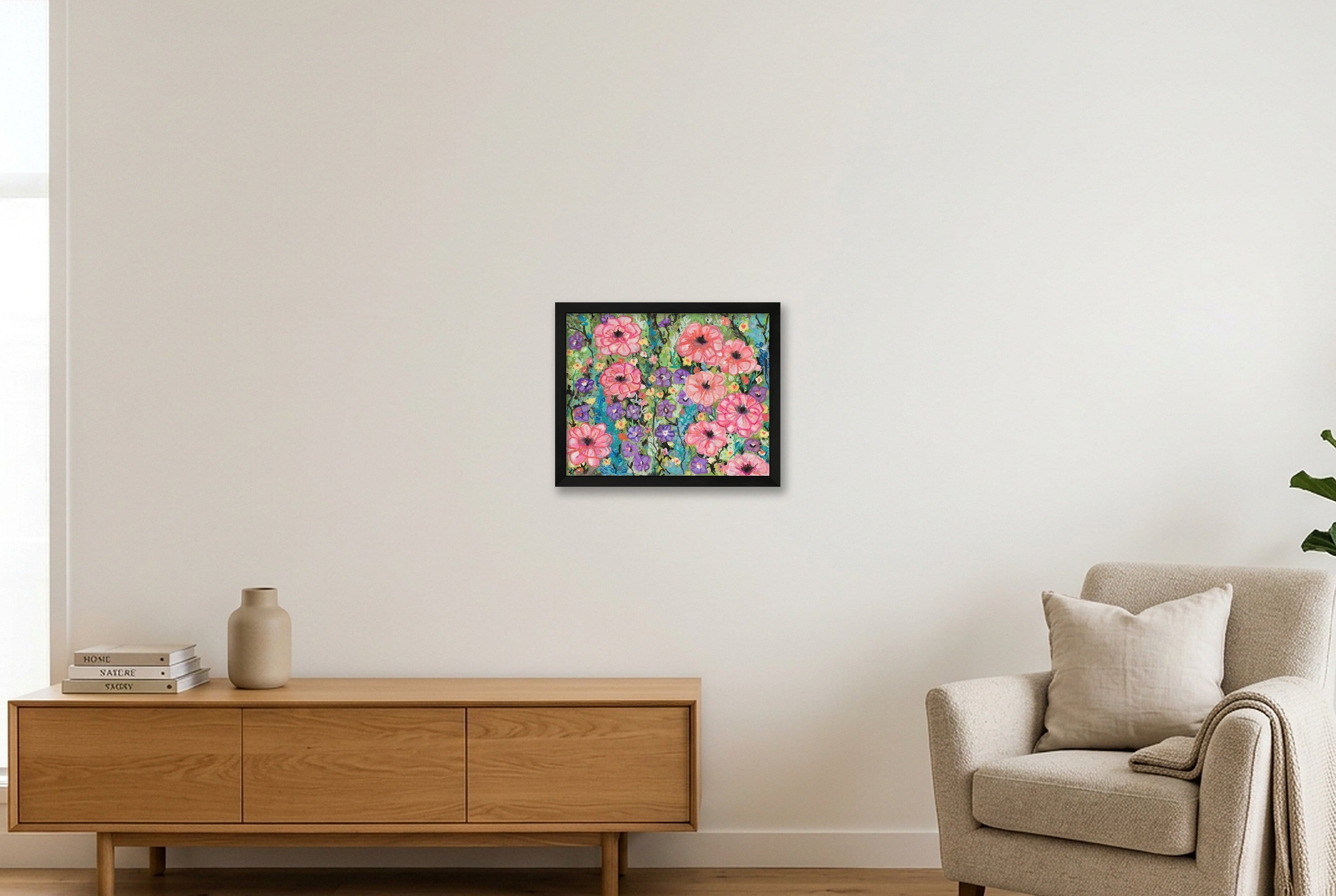Joyfully Blooming — 35×28cm, 14×11" Black Frame