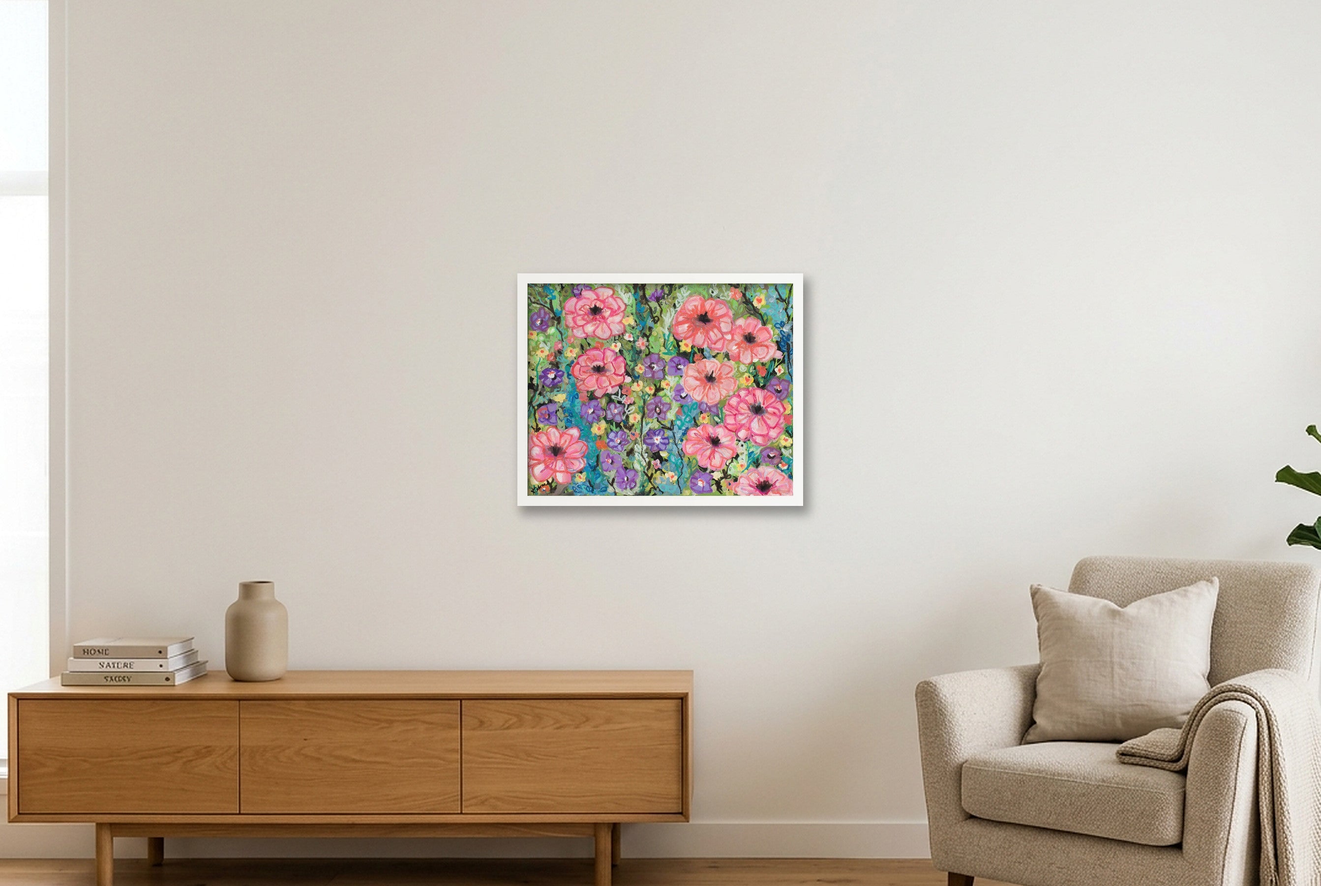 Joyfully Blooming — 50×40cm, 20×16" White Frame