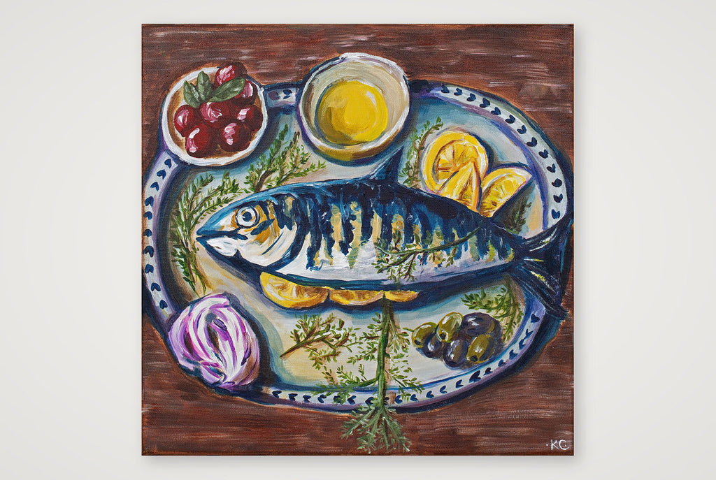 Blue Fish — 30×30cm, 12×12" Print only