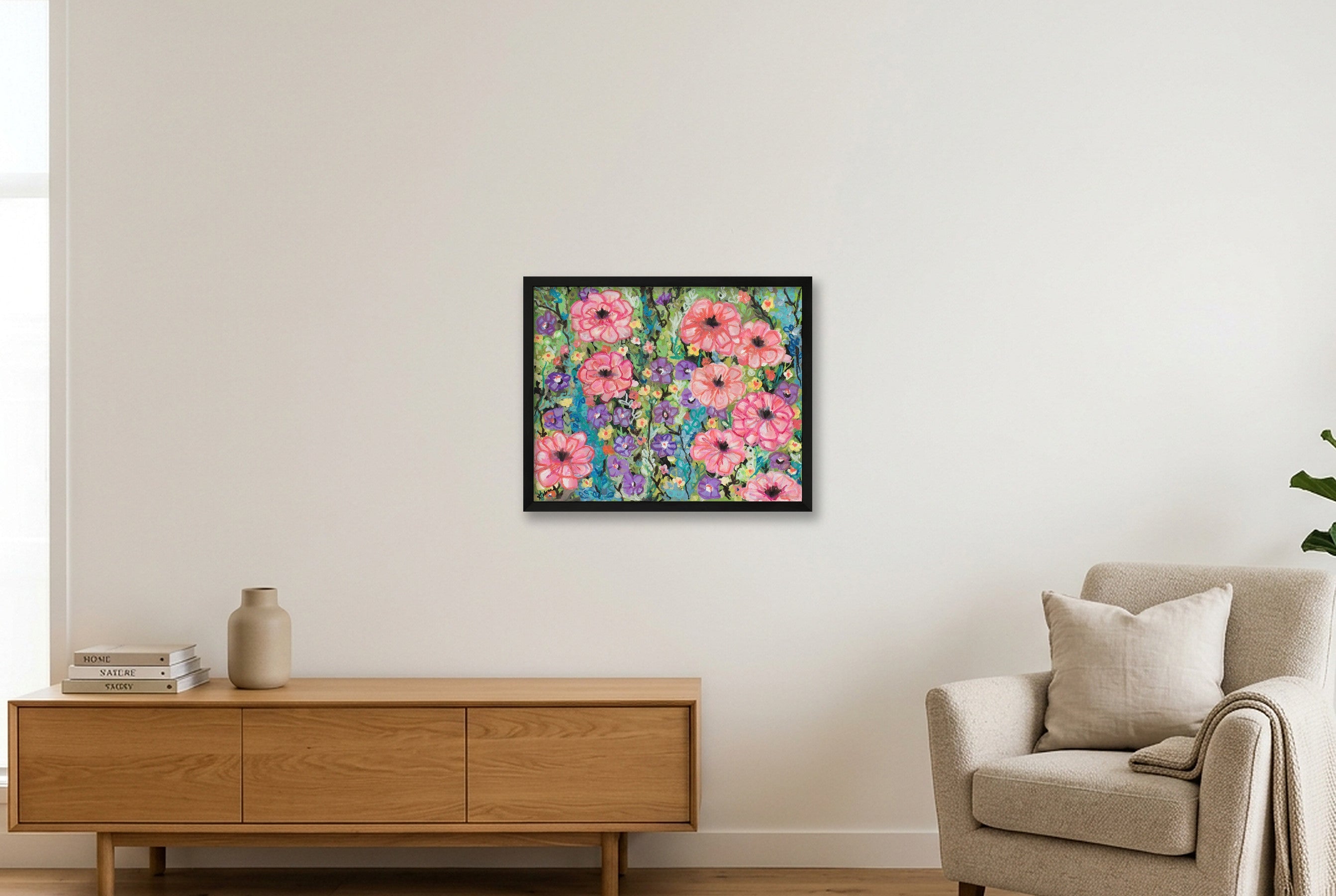 Joyfully Blooming — 50×40cm, 20×16" Black Frame
