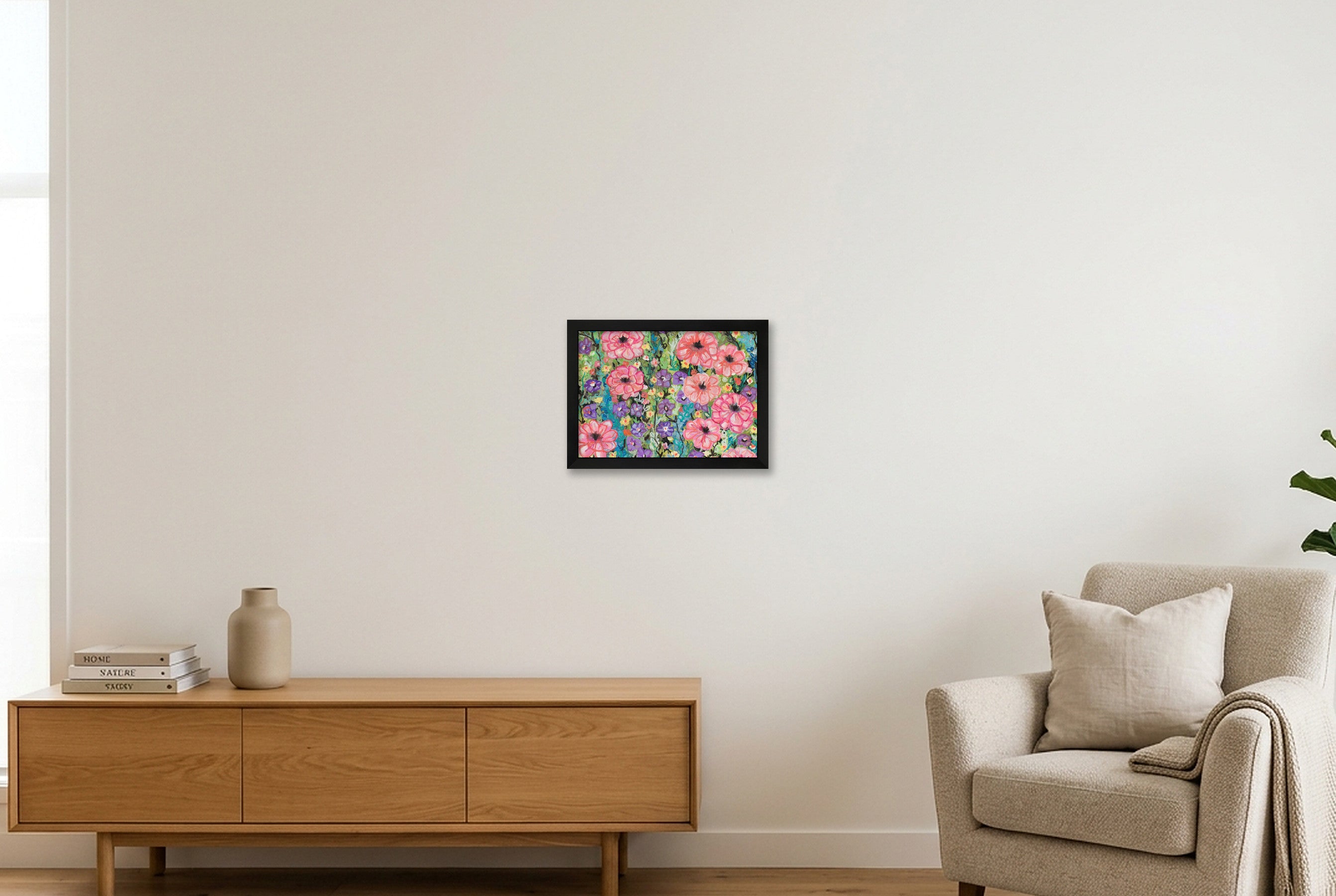 Joyfully Blooming — A4 (30×21cm, 12×8") Black Frame