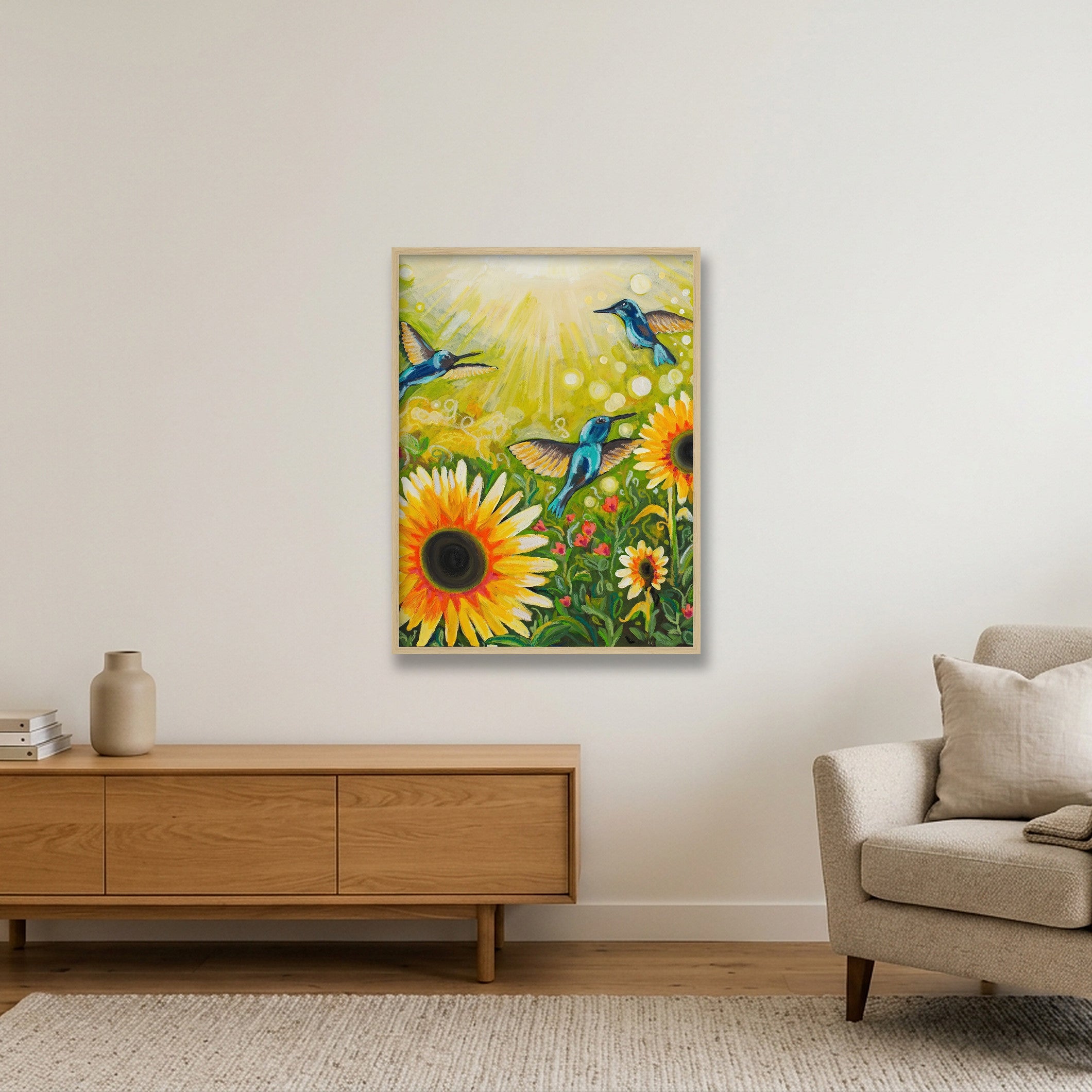Sunrise Symphony - Giclée Print — 60×80cm, 24×31" Oak Frame
