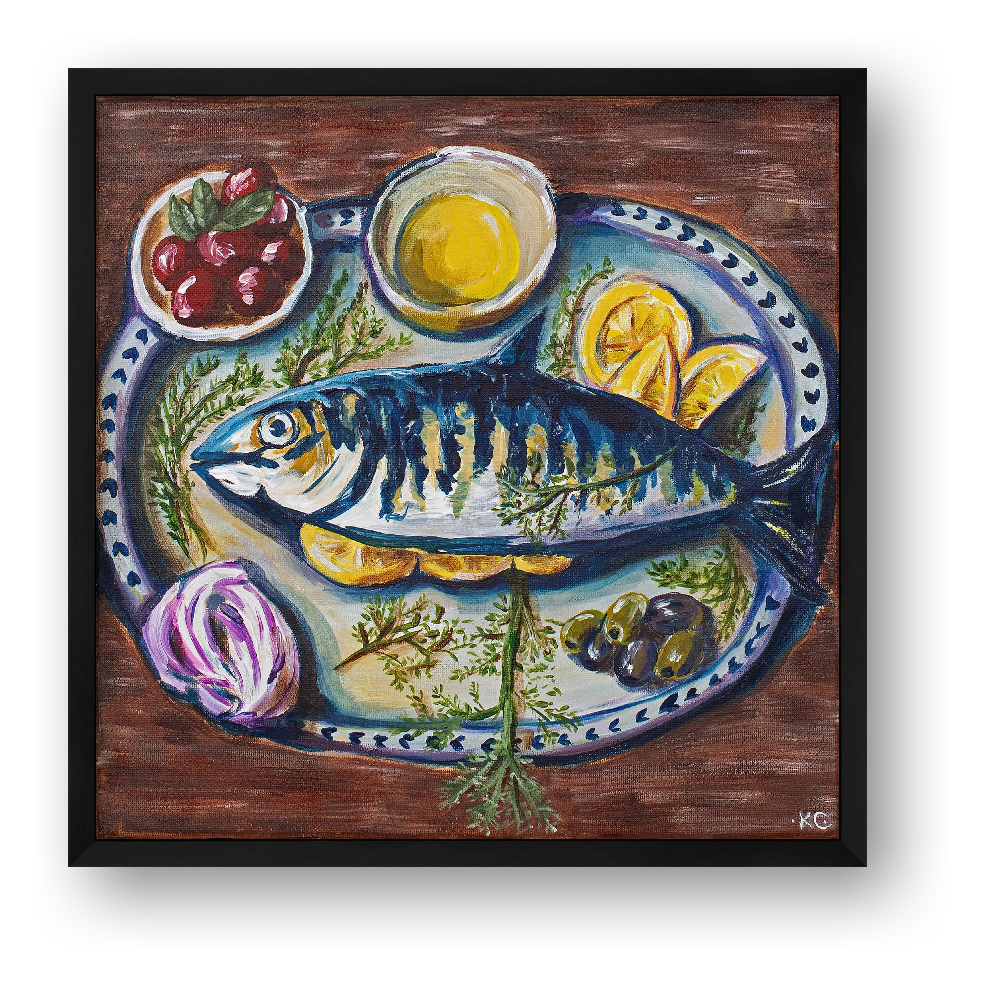 Blue Fish — framed