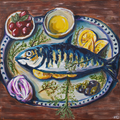 Blue Fish - Original Painting