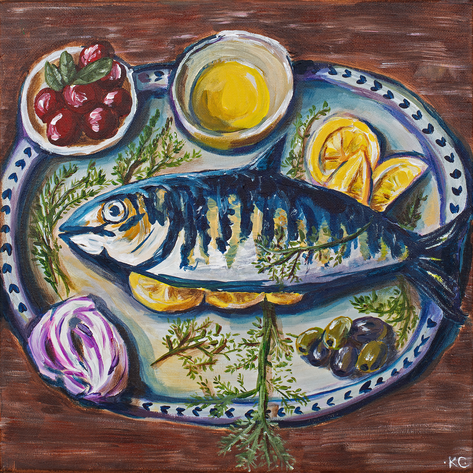 Blue Fish - Original Painting