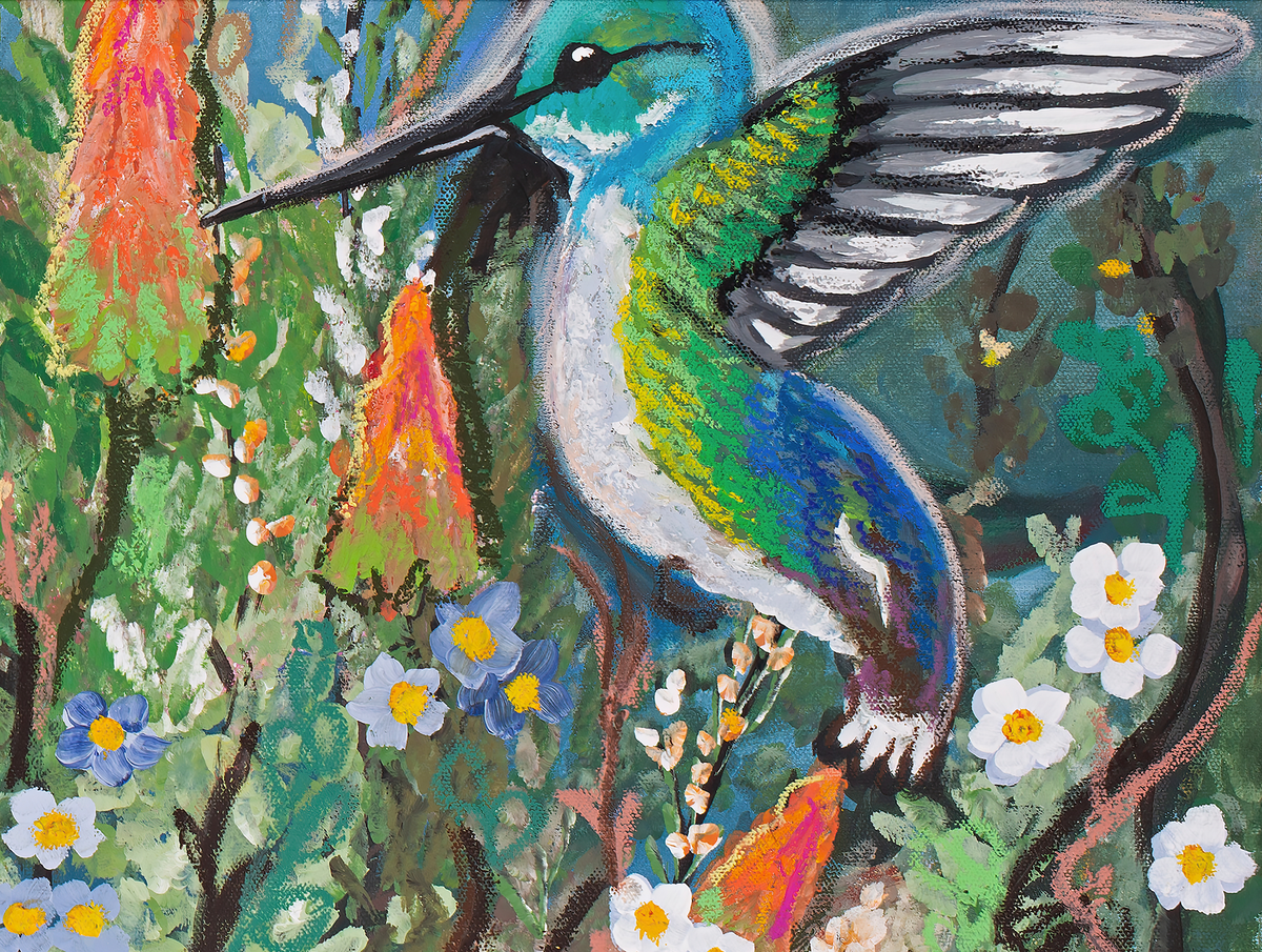Three Hummingbirds - Original Painting