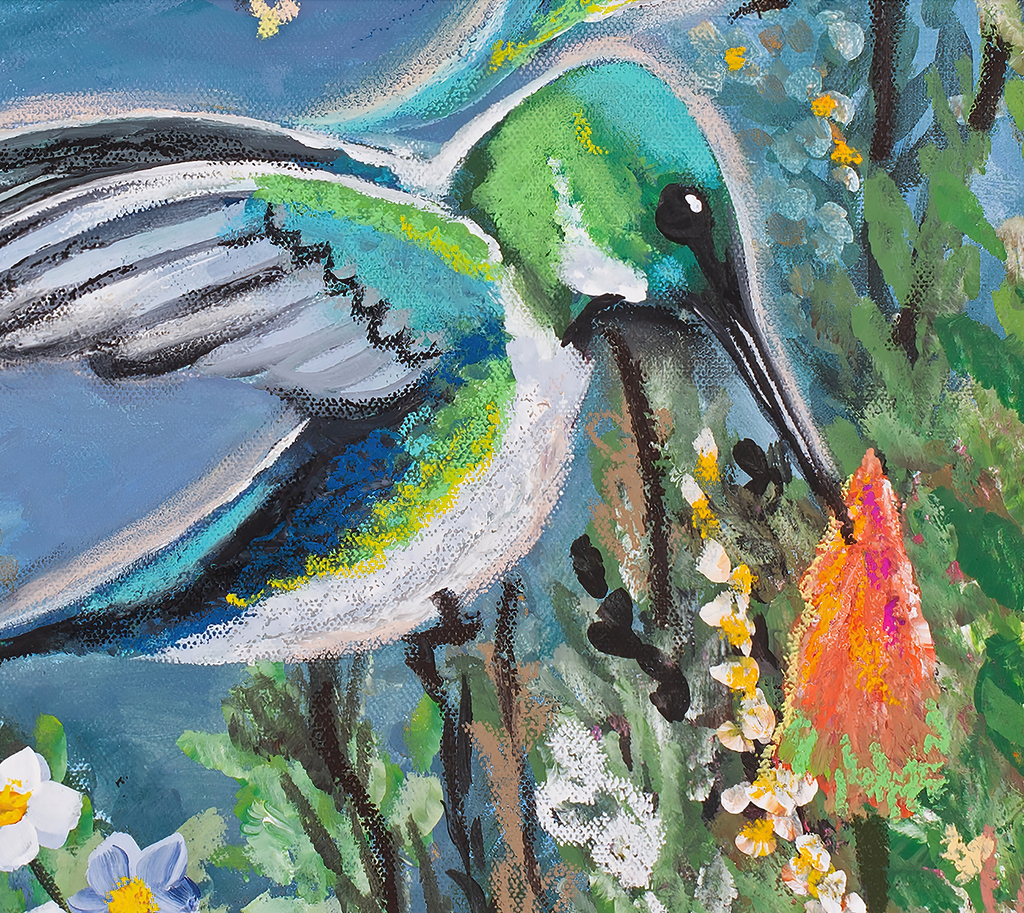 Three Hummingbirds - Original Painting