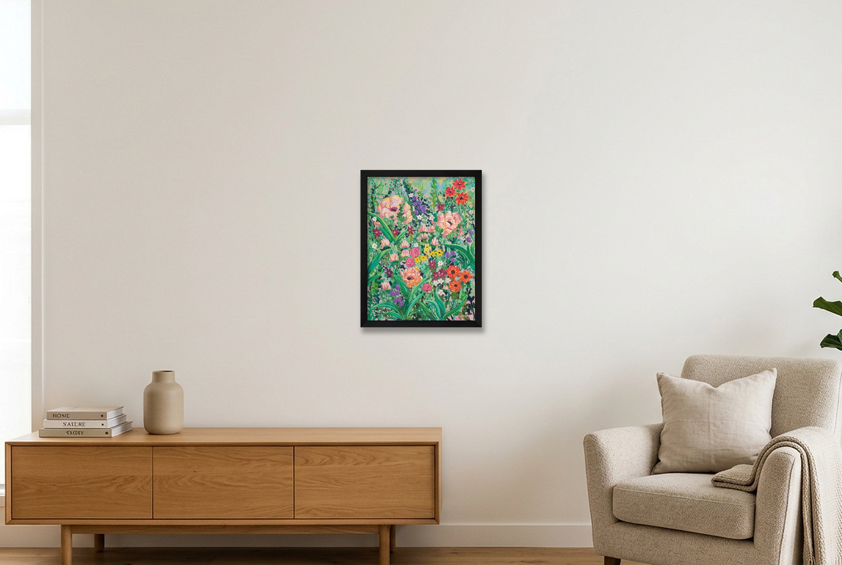 Cottage Garden I — 30×40cm, 12×16" Black Frame