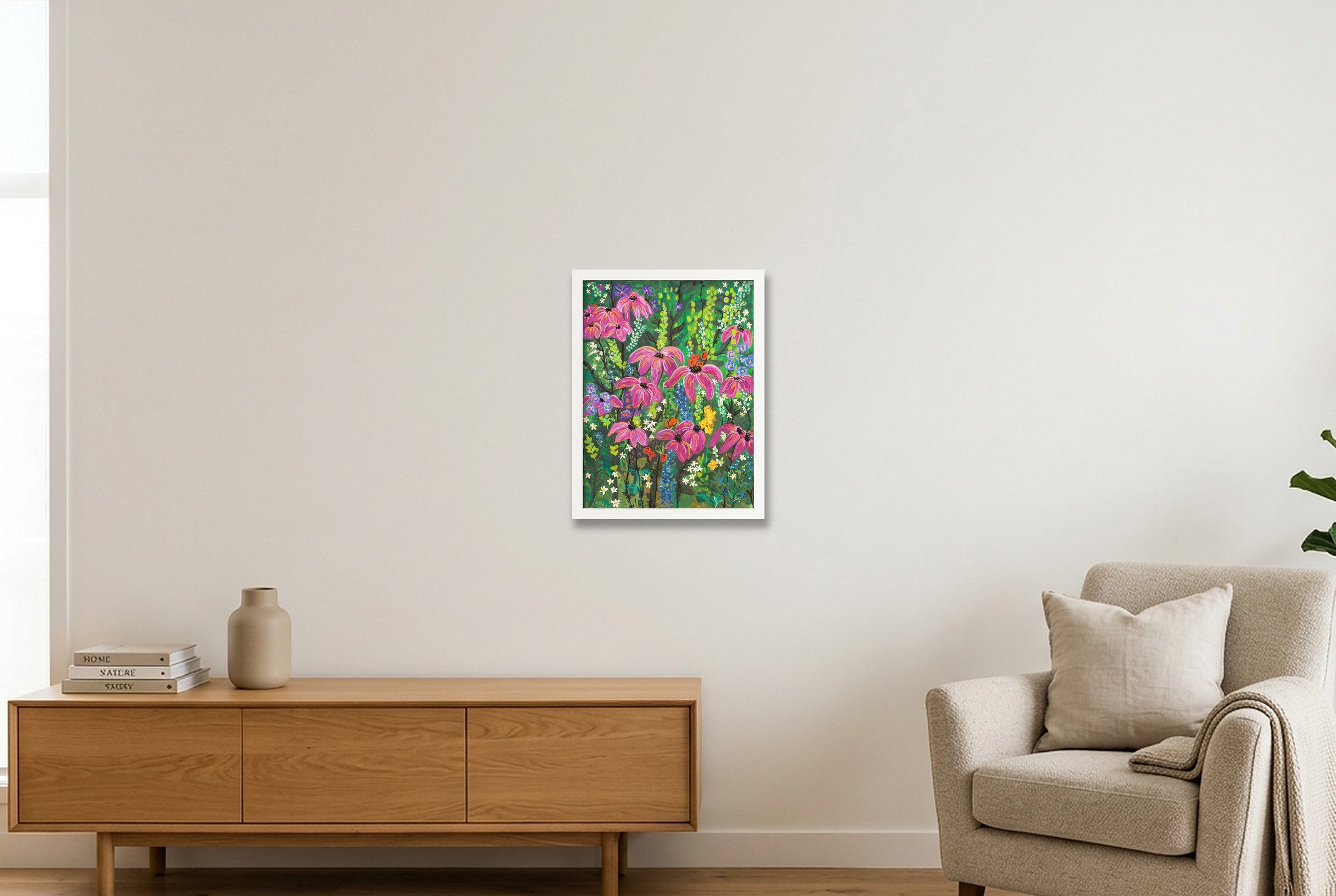 Wildflower Garden II — 30×40cm, 12×16" White Frame