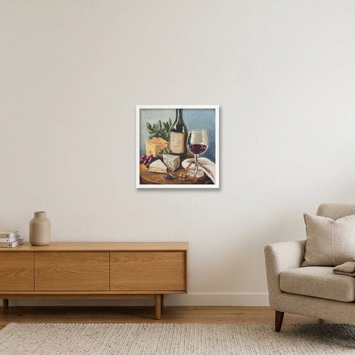 A Shared Bottle — 40×40cm, 16×16" White Frame