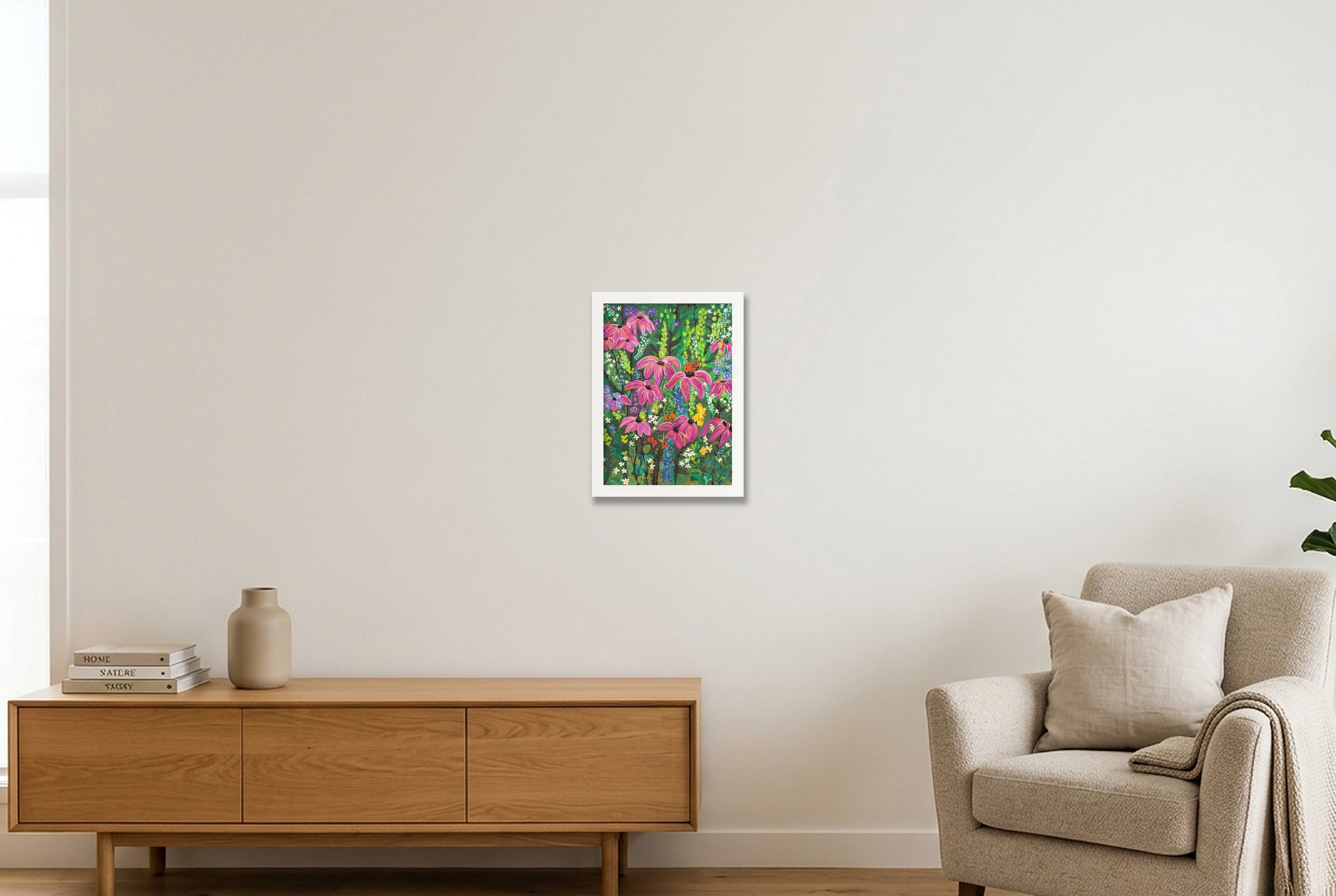 Wildflower Garden II — A4 (21×30cm, 8×12") White Frame